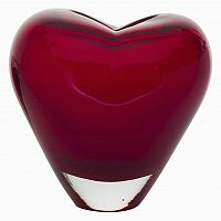 ваза стеклянная (красная) one heart 17*13.5*18 в Чите