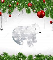 фигурка светодиодная «белый медведь-4» 25x31см (11037) uld-m3125-040/sta в Чите