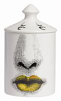 подсвечник белый с крышкой пьеро форназетти желтые губы bacio candle yellow, 33 см в Чите