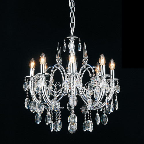 люстра md103908-8a от illuminati прозрачная/ хром в Чите