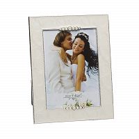 фоторамка из белого акрила с жемчугом 17,6х1,5х22,6 в Чите