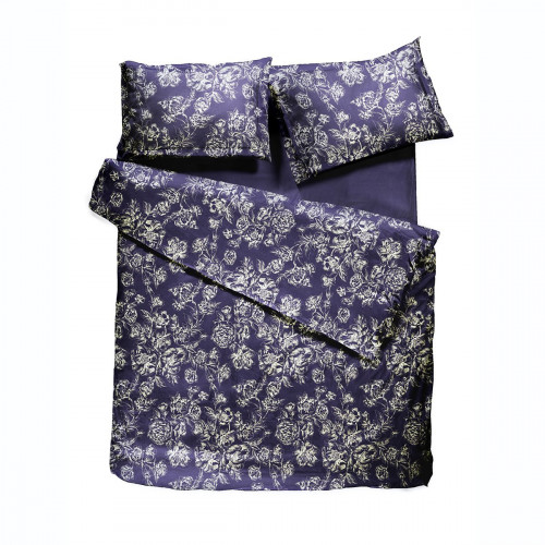 комплект постельного белья decoflux сатин евро peony indigo в Чите