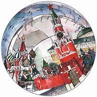 тарелка сувенирная спасская башня в Чите