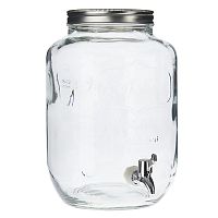 банка glass с крышкой и краном прозрачная в Чите