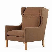 кресло wingback коричневый в Чите