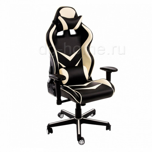кресло компьютерное racer черное-бежевое в Чите