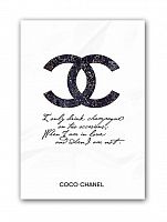 постер drink champagne. coco chanel а4 в Чите