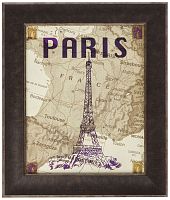 постер в раме city stops paris в Чите