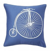 подушка с ретро-велосипедом retro bicycle blue в Чите