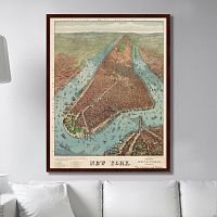 картина: antique map of new york city, 1879г. в Чите