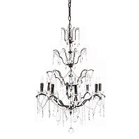 люстра maria theresa grande 8 lamps чёрная, прозрачная в Чите