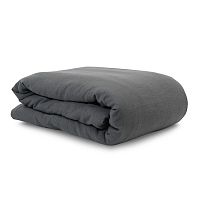 пододеяльник изо льна темно-серого цвета essential 150х200 в Чите