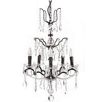 люстра maria theresa grande 5 lamps чёрная, прозрачная в Чите