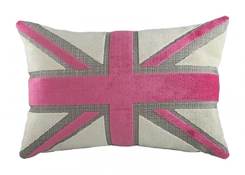 подушка с британским флагом pink velvet в Чите