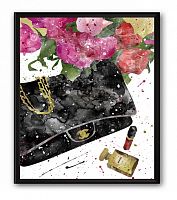 постер сумка чёрная chanel а4 в Чите