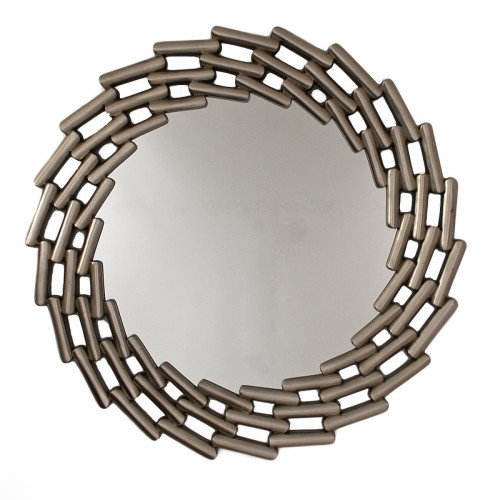 зеркало большое круглое в витой раме silver leaf в Чите