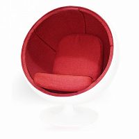 кресло ball chair бело-красное в Чите