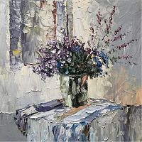 картина маслом сине-фиолетовый в Чите