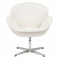 кресло swan chair белое в Чите