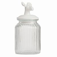 декоративная банка с крышкой deer средняя в Чите