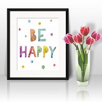 постер be happy а4 в Чите