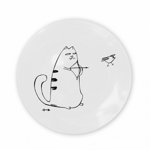 тарелка кот-стрелец в Чите