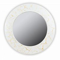 зеркало белое круглое диаметр 90 см с золотым декором fashion white gold в Чите