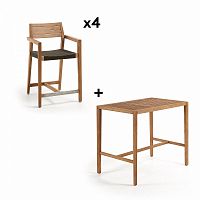 комплект мебели: стол и 4 стула pack 613 cybille от la forma (ex julia grup) в Чите