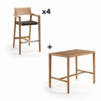комплект мебели: стол и 4 стула pack 614 cybille от la forma (ex julia grup) в Чите