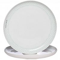 тарелка белая с бирюзовым рисунком 30*30*3,3 в Чите
