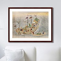 картина: scenes of traders in nagasaki, 1750г. в Чите