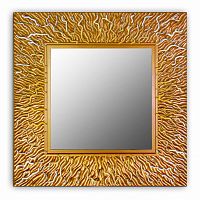зеркало золотое квадратное 74х74 см с декором коралл coral в Чите