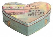 металлическая декоративная коробка (шкатулка) в виде сердца heart в Чите