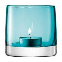 подсвечник стеклянный бирюзовый для чайной свечи light colour, 8,5 см в Чите