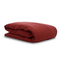 пододеяльник изо льна бордового цвета essential 200х200 в Чите