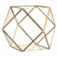 флорариум стеклянный с золотом в винтажном стиле crystal shape в Чите
