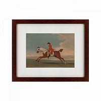 картина: chestnut racehorse exercised by a trainer, 1730 в Чите