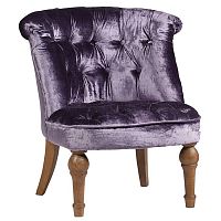 кресло sophie tufted slipper chair вельвет фиолетовое в Чите