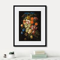 картина: a festoon of fruit hanging from a blue ribbon, 1671г. в Чите
