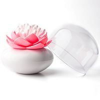 контейнер для хранения ватных палочек lotus белый-розовый в Чите