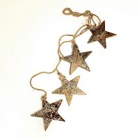гирлянда новогодняя подвесная звезды золотые golden stars, 65 см в Чите