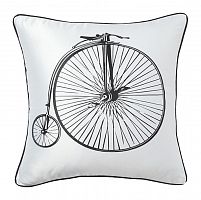 подушка с ретро-велосипедом retro bicycle white в Чите