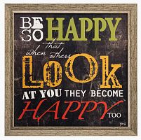 постер в раме be so happy в Чите