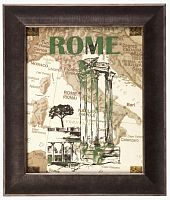 постер в раме city stops rome в Чите