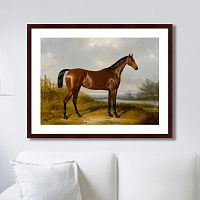 картина: a bay hunter by a river, 1845г. в Чите