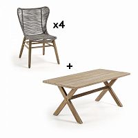 комплект мебели pack 621 brilliant стол + 4 стула от la forma (ex julia grup) в Чите