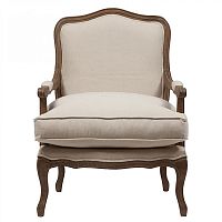 кресло мягкое с подлокотниками бежевое louisa bergere chair в Чите