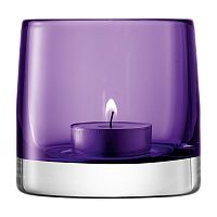 подсвечник стеклянный фиолетовый для чайной свечи light colour, 8,5 см в Чите