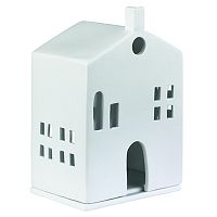 подсвечник-домик белый с круглыми окном light house round door в Чите