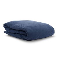пододеяльник изо льна темно-синего цвета essential 150х200 в Чите